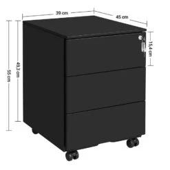Bureau Ladeblok Verrijdbaar Incl. Slot - 55x45x39cm - Zwart 17 Bureau Ladeblok Verrijdbaar Incl. Slot - 55x45x39cm - Zwart -Meubelpromotie 864200bb112f4cb8bbdc51e3e5952055
