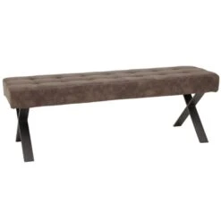 Zitbank Anno Zonder Rugleuning-vintage Bruin -Meubelpromotie 876ea61f2a6842cf818b5e87f662d4f4