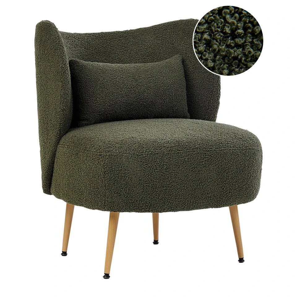 OTSBY II - Fauteuil - Donkergroen - Bouclé 5 OTSBY II - Fauteuil - Donkergroen - Bouclé - Afbeelding 3