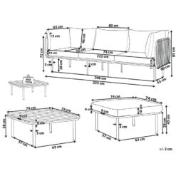 SENISE - Loungeset Voor 3 - Grijs - Aluminium 14 SENISE - Loungeset Voor 3 - Grijs - Aluminium -Meubelpromotie 88783f7a05824ba1b54a0a7e4e1e13d4