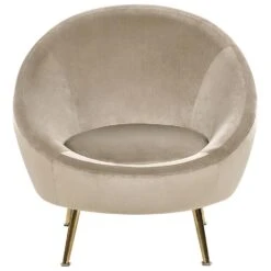 LANGA - Fauteuil - Taupe - Fluweel -Meubelpromotie 88c7221cd2994551a267e04bf2f3db8c