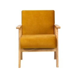 Fauteuil Van Massief Hout En Mosterdgeel Fluweel 14 Fauteuil Van Massief Hout En Mosterdgeel Fluweel -Meubelpromotie 895da34782d744668a4592c2f04ee0bc