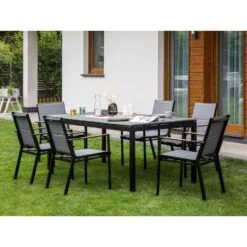 TOFANE - Eettafel Uitschuifbaar - Grijs - 198/248 X 90 - Aluminium 17 TOFANE - Eettafel Uitschuifbaar - Grijs - 198/248 X 90 - Aluminium -Meubelpromotie 89f0fefb0caf4290847a44b63bc2b98b