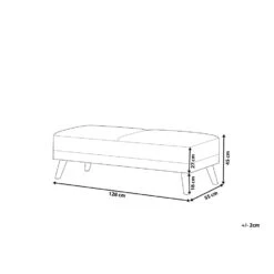 Beliani Ottomaan FLORLI - Zwart Polyester -Meubelpromotie 8ab1c97677654269bb8cda8e5d32b324