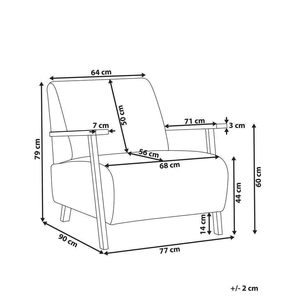 LESJA - Fauteuil - Oranje - Stof 5 LESJA - Fauteuil - Oranje - Stof - Afbeelding 3
