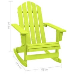 VidaXL - Schommelstoel Adirondack - Groen - Hout 13 VidaXL - Schommelstoel Adirondack - Groen - Hout -Meubelpromotie 8c5d402897db4536b75c7e97a38f70c4