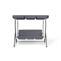 Beliani Schommelbank CHAPLIN - Grijs Polyester -Meubelpromotie 8cd63e9c1d5d43659847eac7064be23c