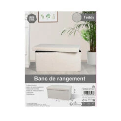 Merkloos Urban Living Poef/hocker/opbergbox - Creme Wit - 76 X 38 X 38 Cm 10 Merkloos Urban Living Poef/hocker/opbergbox - Creme Wit - 76 X 38 X 38 Cm -Meubelpromotie 8d0a64a5a3474274b9786e93de1d03ce