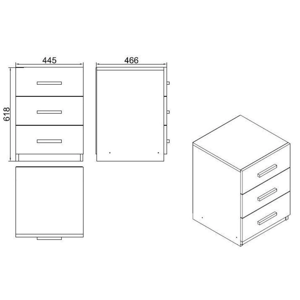 Emob Locelso Lade - 18 Mm Dik - 44 Breedte - Wit 8 Emob Locelso Lade - 18 Mm Dik - 44 Breedte - Wit - Afbeelding 6