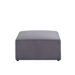 Beliani Ottomaan LEMVIG - Grijs Corduroy -Meubelpromotie 8d6029a4498645079c620d88f428462a