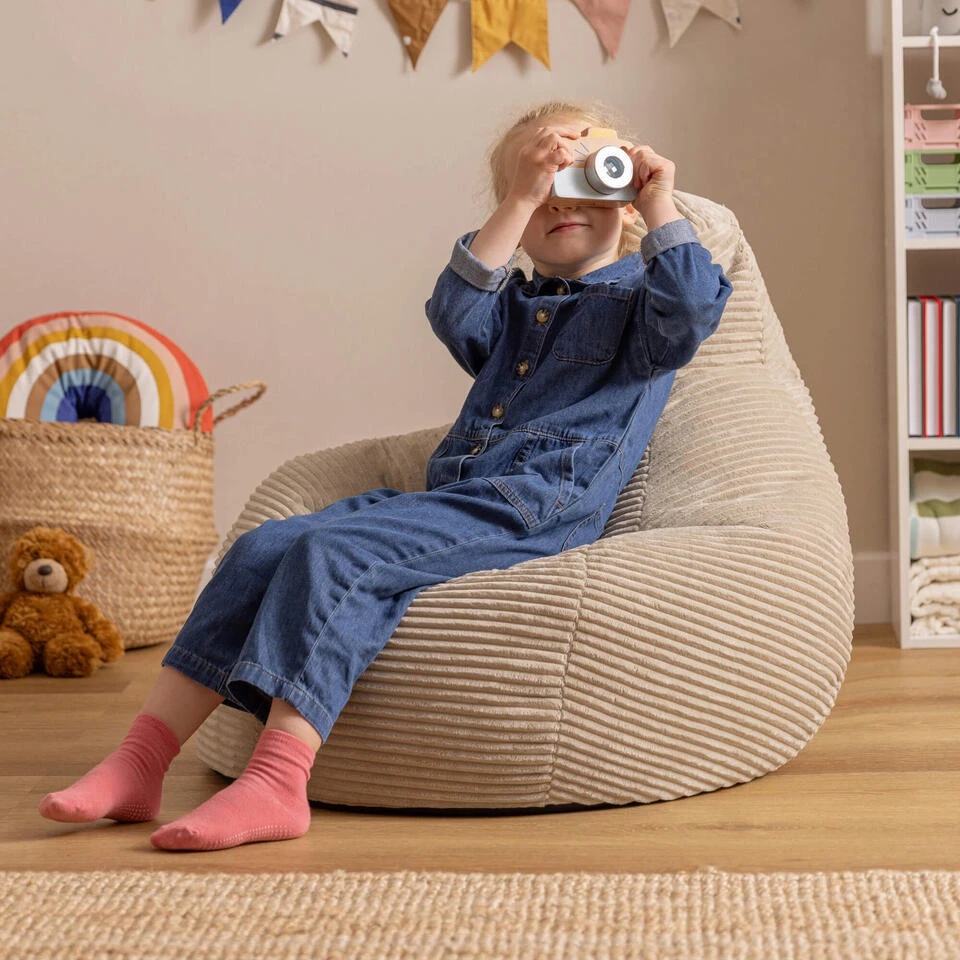 Icon Kinderzitzakken Dalton - Corduroy Zitzak - Beige 5 Icon Kinderzitzakken Dalton - Corduroy Zitzak - Beige - Afbeelding 3