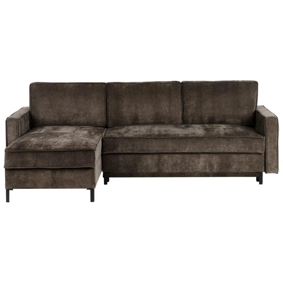 TEJN - Hoekslaapbank - Bruin - Rechtszijdig - Polyester 5 TEJN - Hoekslaapbank - Bruin - Rechtszijdig - Polyester - Afbeelding 3