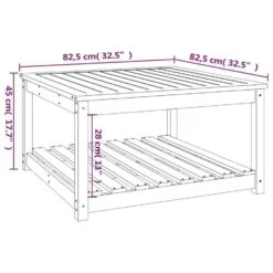 VidaXL - Tuintafel Met Opbergruimte - Zwart - Grenenhout - 82,5x82,5x45 Cm 17 VidaXL - Tuintafel Met Opbergruimte - Zwart - Grenenhout - 82,5x82,5x45 Cm -Meubelpromotie 8e53b758b5e94d82b125390904676b2c 2