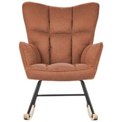 OULU - Schommelstoel - Bruin - Polyester 14 OULU - Schommelstoel - Bruin - Polyester -Meubelpromotie 8eaf534cd6a2402ab798d45ebfe5535a