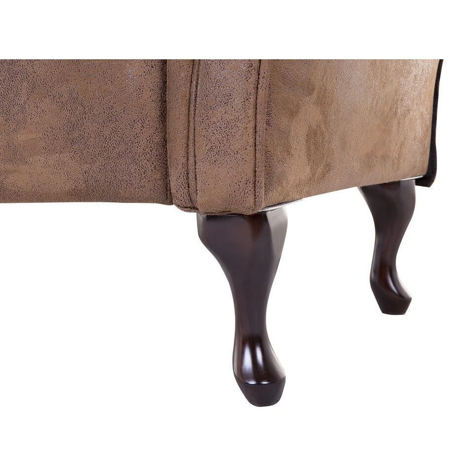LATTES - Chaise Longue - Bruin - Rechterzijde - Kunstsuède 10 LATTES - Chaise Longue - Bruin - Rechterzijde - Kunstsuède - Afbeelding 8