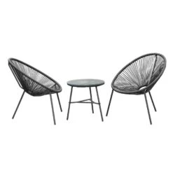 Balkonset Formentera 3-delig - Antraciet