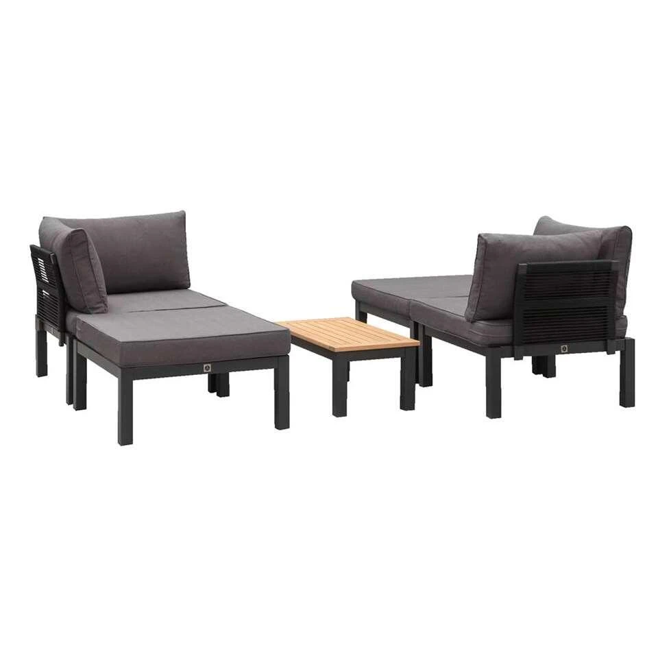 Le Sud Modulaire Loungeset Ardeche Met Kussens Brest - Grijs - 5-delig 5 Le Sud Modulaire Loungeset Ardeche Met Kussens Brest - Grijs - 5-delig - Afbeelding 3