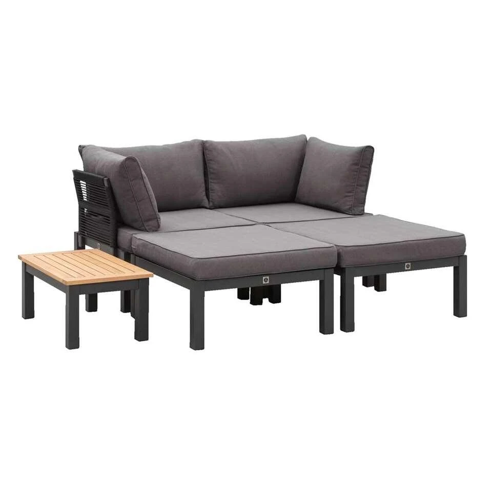 Le Sud Modulaire Loungeset Ardeche Met Kussens Brest - Grijs - 5-delig 6 Le Sud Modulaire Loungeset Ardeche Met Kussens Brest - Grijs - 5-delig - Afbeelding 4