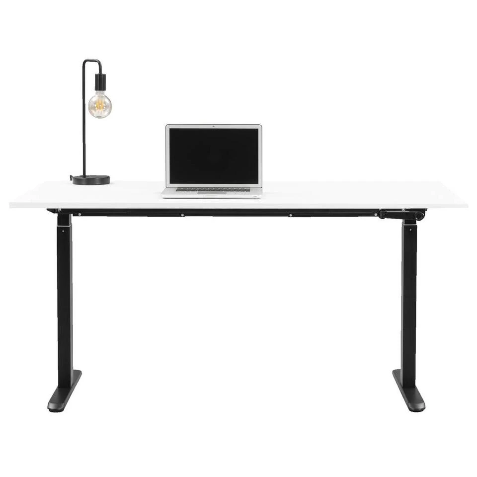 Bureau Homeworx Zit/sta Handmatig Verstelbaar – Wit/zwart - 75/118x160x80 Cm 4 Bureau Homeworx Zit/sta Handmatig Verstelbaar – Wit/zwart - 75/118x160x80 Cm - Afbeelding 2