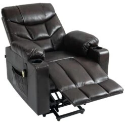 CLP Fauteuil Andover Zwart Frame - Kunstleer - Bruin -Meubelpromotie 90875f35ec4d450c8ac0eca40a1f50ae