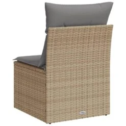 VidaXL - Tuinbank Zonder Armleuning - Beige - Poly Rattan - Met Kussens 18 VidaXL - Tuinbank Zonder Armleuning - Beige - Poly Rattan - Met Kussens -Meubelpromotie 90fb8b40c9a24fd69a558f92260fa44e