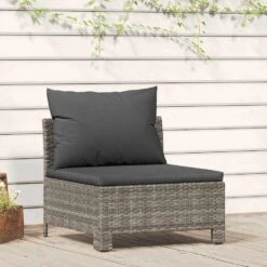 VidaXL - Tuinbank - Grijs - Poly Rattan - Met Kussens 12 VidaXL - Tuinbank - Grijs - Poly Rattan - Met Kussens -Meubelpromotie 912912f4e94249639b2a9adc4dfe9d07
