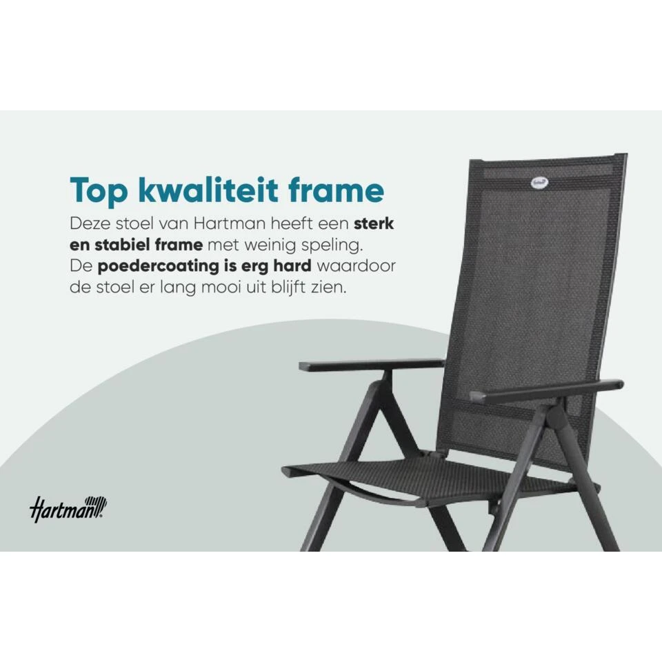 Set Van 6 - Hartman Napoli Verstelbare Stoel - Teak 11 Set Van 6 - Hartman Napoli Verstelbare Stoel - Teak - Afbeelding 9