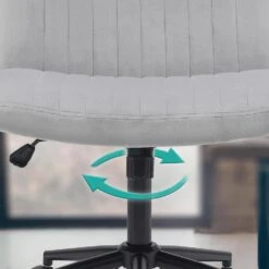 CLP Bureaustoel Kingman Zwart Frame - Fluweel - Licht Grijs -Meubelpromotie 92979f66700340de9765341c4b9ffa0e