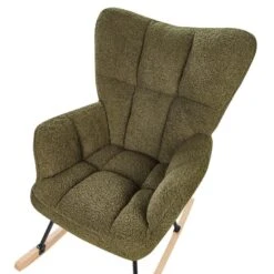 OULU - Schommelstoel - Donkergroen - Bouclé 18 OULU - Schommelstoel - Donkergroen - Bouclé -Meubelpromotie 92e65057e2df45358a4848156a0e356d