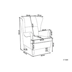 Beliani Oorfauteuil ABSON - Grijs Polyester -Meubelpromotie 934a5aa004434d3885f12666fc305aab