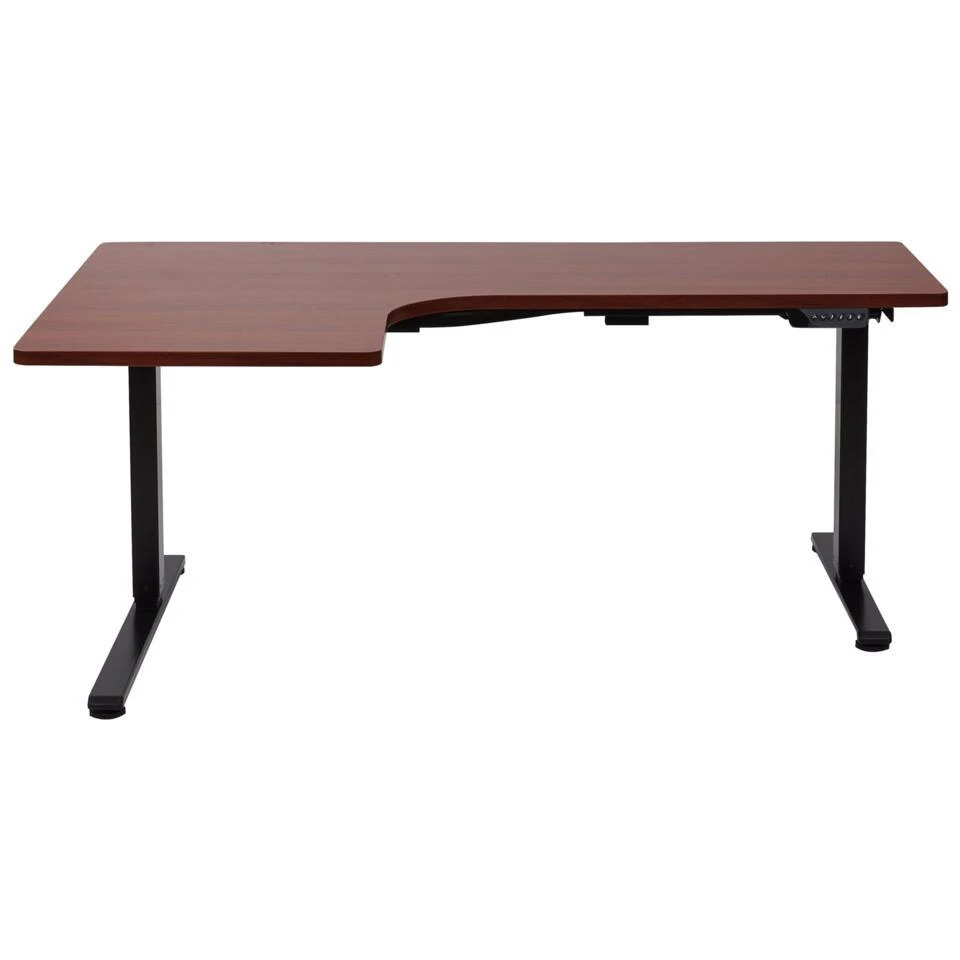 DESTINES - Elektrisch Bureau - Zwart/Donkerhout - Links - Vezelplaat 9 DESTINES - Elektrisch Bureau - Zwart/Donkerhout - Links - Vezelplaat - Afbeelding 7