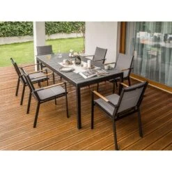 TOFANE - Eettafel Uitschuifbaar - Grijs - 198/248 X 90 - Aluminium 19 TOFANE - Eettafel Uitschuifbaar - Grijs - 198/248 X 90 - Aluminium -Meubelpromotie 9409672a3afb4b09be135cb8ffce140c