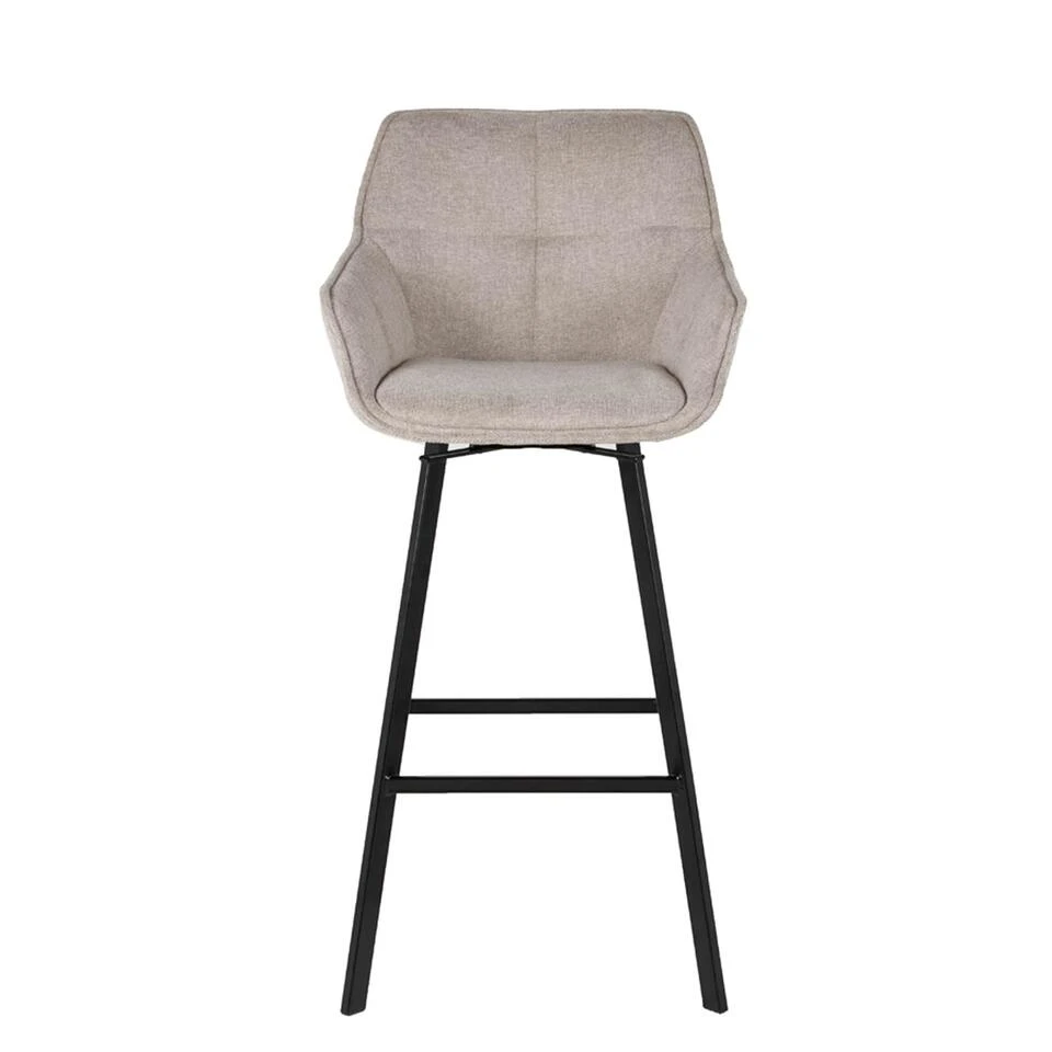 Giga Meubel Barstoel Beige Draaibaar - Zithoogte 65cm - Stoel Shannon 4 Giga Meubel Barstoel Beige Draaibaar - Zithoogte 65cm - Stoel Shannon - Afbeelding 2