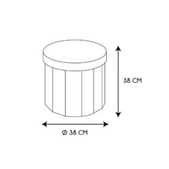Home Deco Factory Poefje - Opbergbox - Grijs - 38 X 38cm -Meubelpromotie 95851248b66640e8b41f6c31373587d4