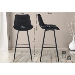 CLP Barkruk Dartford Mat Zwart Frame - Fluweel - Zwart 10 CLP Barkruk Dartford Mat Zwart Frame - Fluweel - Zwart -Meubelpromotie 9818a774d7e54505b7728364343b7adb