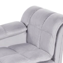 LORMONT - Chaise Longue - Grijs - Rechterzijde - Fluweel -Meubelpromotie 9834a2c12f794660820ac550875d0d10