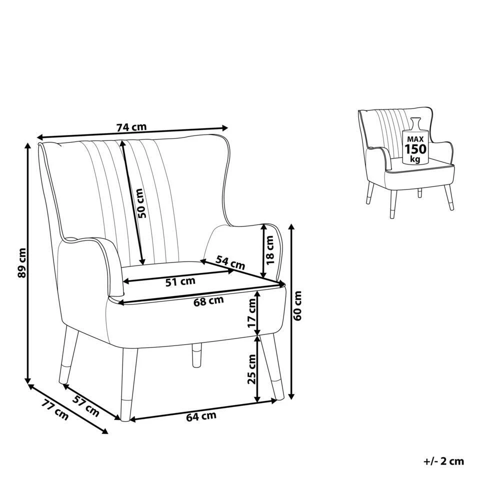 VARBERG - Fauteuil - Groen - Fluweel 6 VARBERG - Fauteuil - Groen - Fluweel - Afbeelding 4