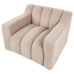 AGERUP - Fauteuil - Beige - Bouclé -Meubelpromotie 994ff6db5ff043cfbace0ea29a10ae7a