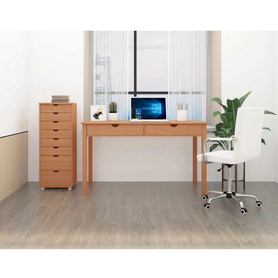 Gava - Bureau Met 2 Laden In Grenen Natuur 4 Gava - Bureau Met 2 Laden In Grenen Natuur - Afbeelding 2