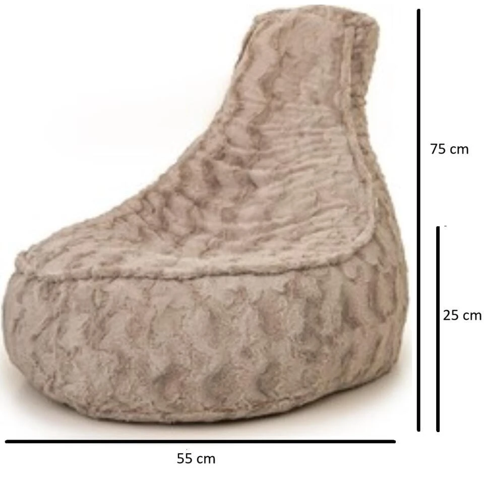 Bobbel Home - Zitzak Stoelvorm - Florance - Faux Fur - Zitstoel - Beige - 100L 5 Bobbel Home - Zitzak Stoelvorm - Florance - Faux Fur - Zitstoel - Beige - 100L - Afbeelding 3