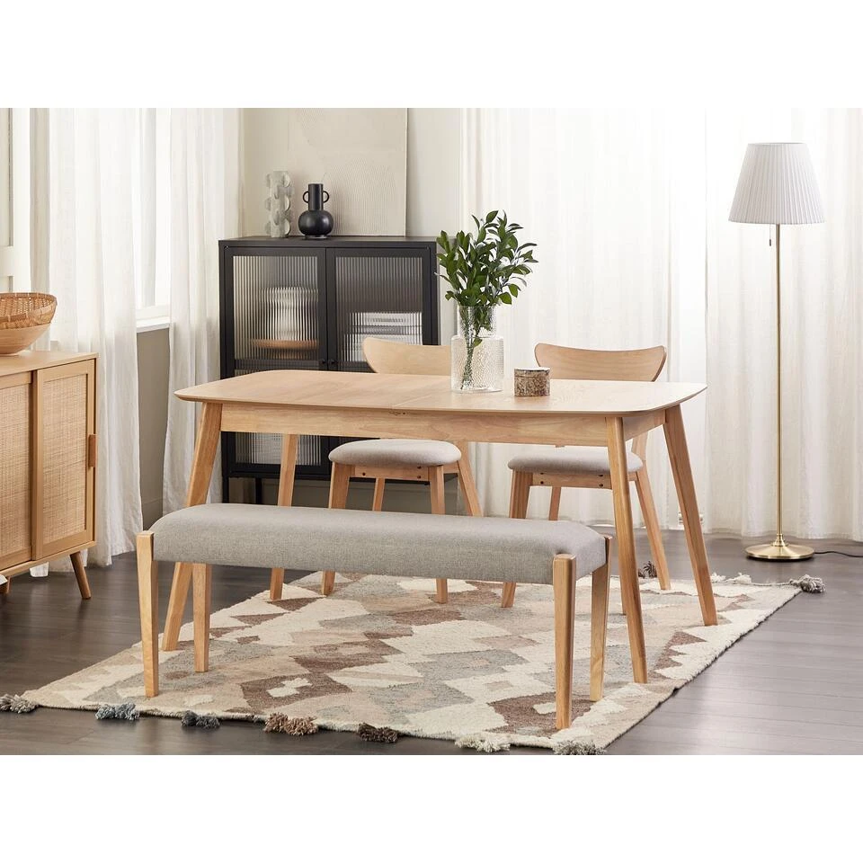 ELYRIA - Bankje - Grijs - Polyester 4 ELYRIA - Bankje - Grijs - Polyester - Afbeelding 2