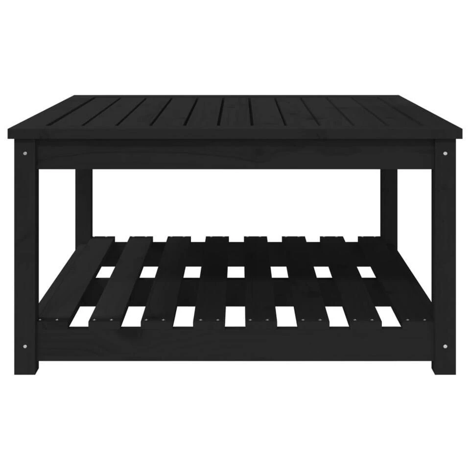 VidaXL - Tuintafel Met Opbergruimte - Zwart - Grenenhout - 82,5x82,5x45 Cm 7 VidaXL - Tuintafel Met Opbergruimte - Zwart - Grenenhout - 82,5x82,5x45 Cm - Afbeelding 5