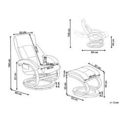 Beliani Massagestoel FORCE - Beige Kunstleer -Meubelpromotie 9b6345c929504169a367f7b6e2f439be 1