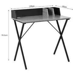 Bureau Carl 80x50x72.5cm - Eikdecor/donkergrijs -Meubelpromotie 9cebea35646b4aeabad80765c299639f