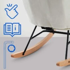 CLP Schommelstoel Sanka Fluweel - Creme -Meubelpromotie 9d2a145fd533434494d8b2e4eb29273f