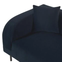 LE CRAU - Chaise Longue - Blauw - Linkerzijde - Fluweel -Meubelpromotie 9ebefd8afc36400ebfe45e7fdb991eac