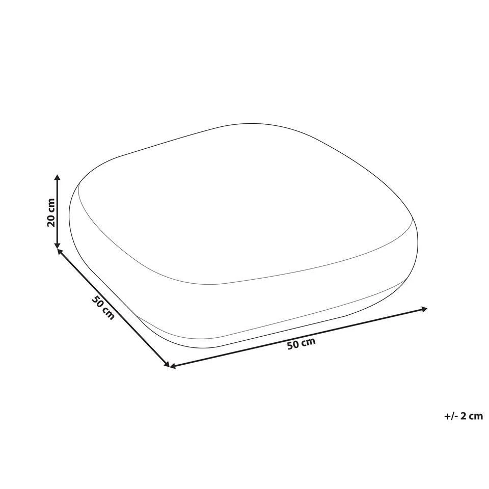 Beliani Poef BERRECHID - Grijs Katoen 5 Beliani Poef BERRECHID - Grijs Katoen - Afbeelding 3