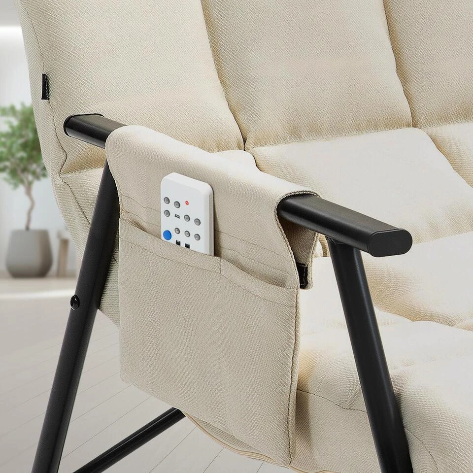 CLP Schommelstoel Cathy Stof - Creme 8 CLP Schommelstoel Cathy Stof - Creme - Afbeelding 6