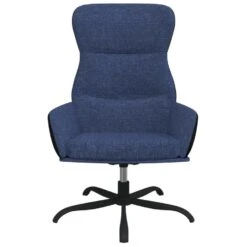 VidaXL Relaxstoel Met Voetensteun Stof Blauw -Meubelpromotie 9fe6784b85924c8a99ba9818af9b9ed0