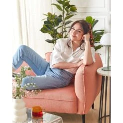 CHEVANNES - Chaise Longue - Roze - - Polyester -Meubelpromotie a0444c2f23574eaaa1c4589657be7c2e